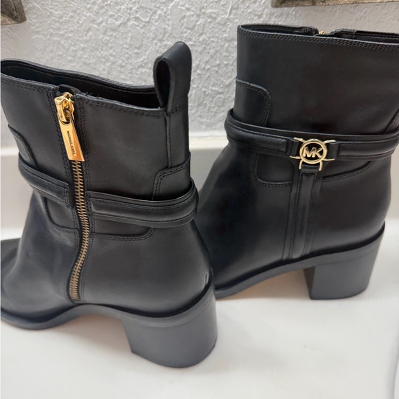 Michael Kors Black Leather Ankle Booties - Picture 3 of 9
